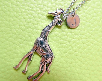 Girafe Initial Necklace Monogram Stainless steel chain