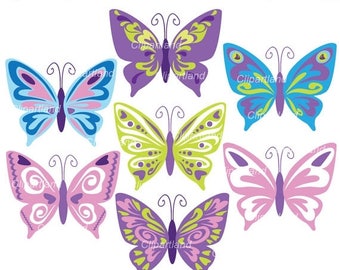 ON SALE INSTANT Download. Cb_5_butterfly. Butterfly clip art. Personal and commercial use.