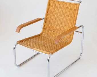 Marcel Breuer for Thonet B35 Rattan Lounge Chair