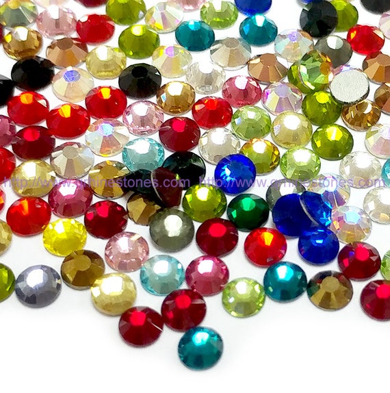 Mixed Color Flat Back Rhinestones Crystal High Quality 2mm 3mm