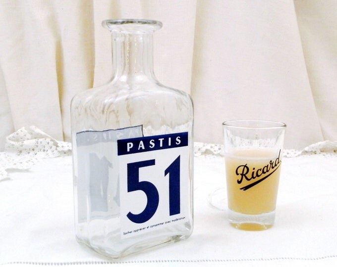 Vintage French Pastis 51 Aniseed Aperitif Drink Water Carafe / Bottle, South of France Cote D'Azur Drinks, Ricard Pernod, Retro Home
