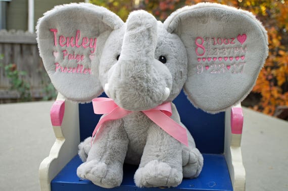 personalised teddy elephant