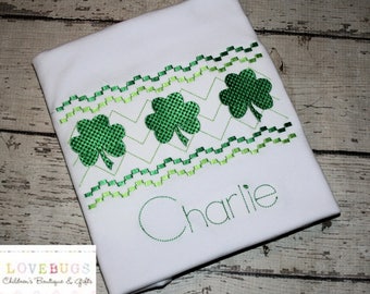 st patricks day smocked outfits