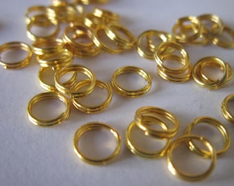 Gold metal 6 mm - (RO65) safety 50 rings