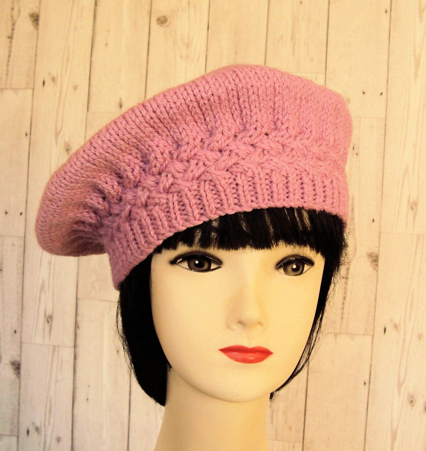 Pink Beret Hat Pink Hat Beret Women's Beret Wool Hat