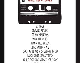 Pearl jam lyric art | Etsy