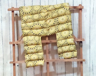 Back and Shoulder Heating Pad - Large Yellow Floral Heating Pad, Microwave Shoulder Upper Back Heating Pad, Hot and Cold Pack, Back Therapy