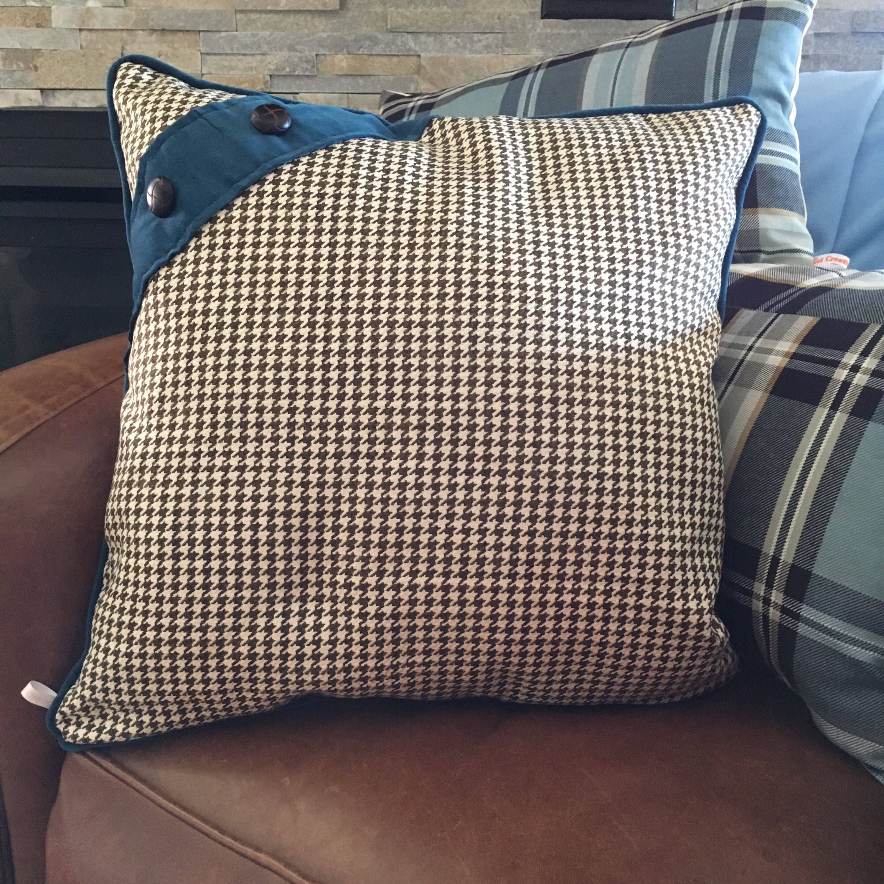 Brown Cream Pillow Cover 20 x 20 inch Pillow Cover Brown