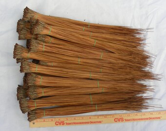 Pine Needles Glycerin - Natural Brown, Pine Needle Basket, Gourd Rim, Pine Needle, 2 0z bundles