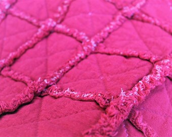 Red Gingham Quilt Blanket , Reversible Square Patchwork Quilt Rag, Handmade Cotton Flannel Shabby Chic Nursery Bedding, Cover Throw blanket