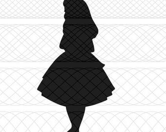 Alice In Wonderland SVG, PNG, and STUDIO3 Cut File for Silhouette Cameo/Portrait and Cricut Explore Craft Cutters