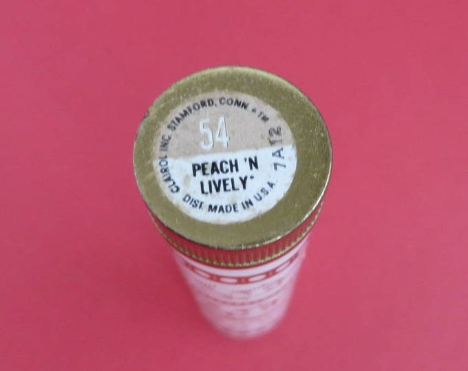 Vintage Clairol Lipstick - 1960s Peach 'N Lively, Number 54, New Old Stock, Collector's Lipstick