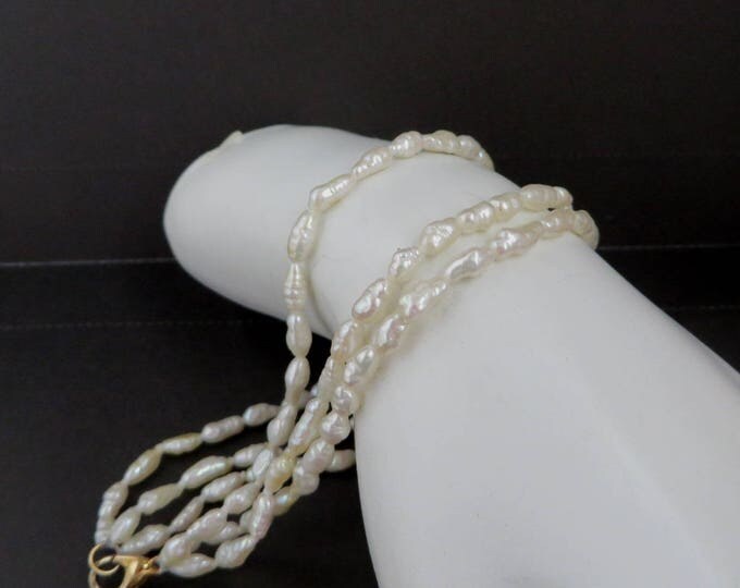 Vintage Pearl Bracelet - Multistrand Freshwater Pearl Bracelet, Gift for Her