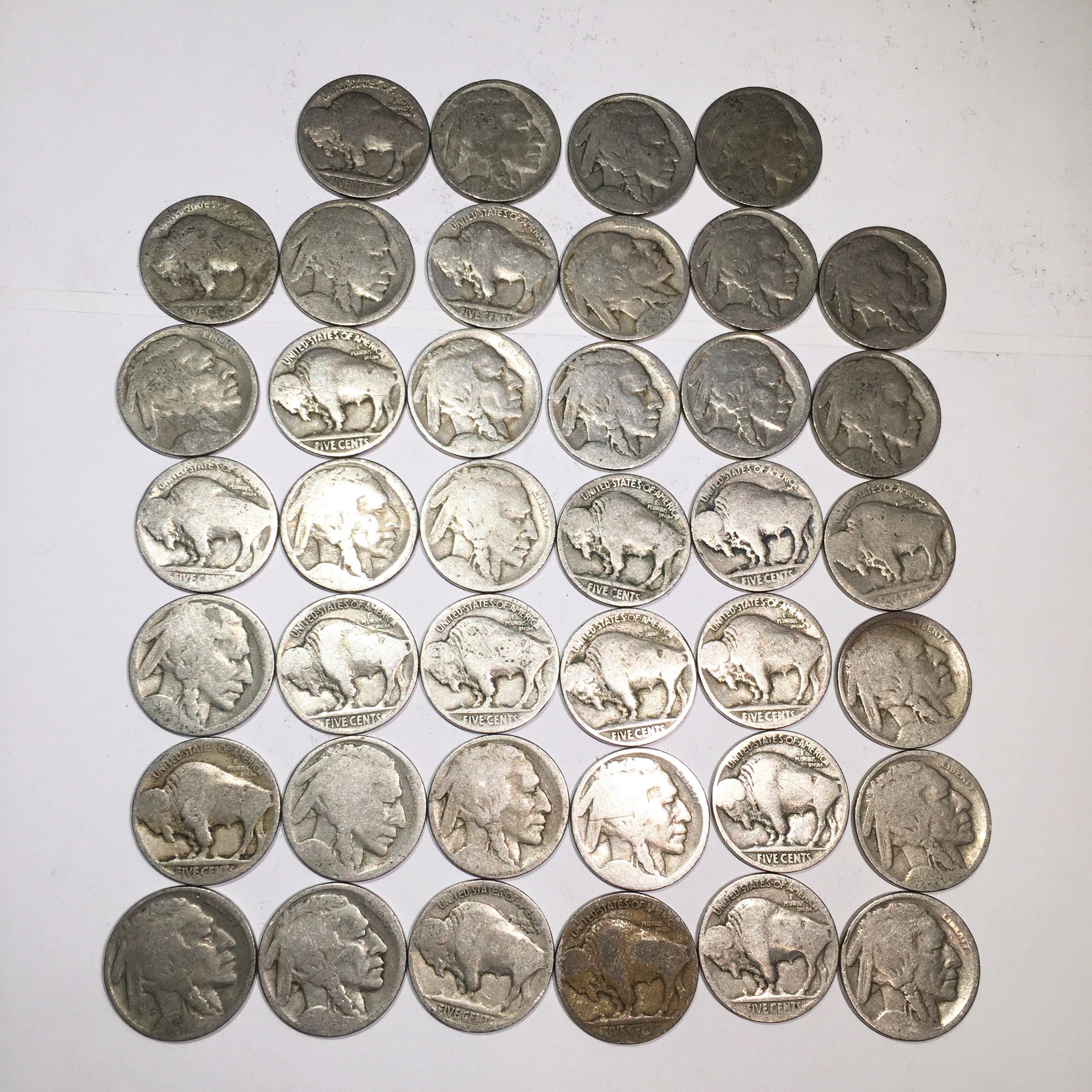 40pc United States Buffalo Nickel Coin Set No Dates