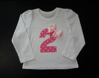 2nd Second Birthday girl Princess top / t-shirt, Birthday top, 2nd Birthday outfit, girls Birthday t-shirt