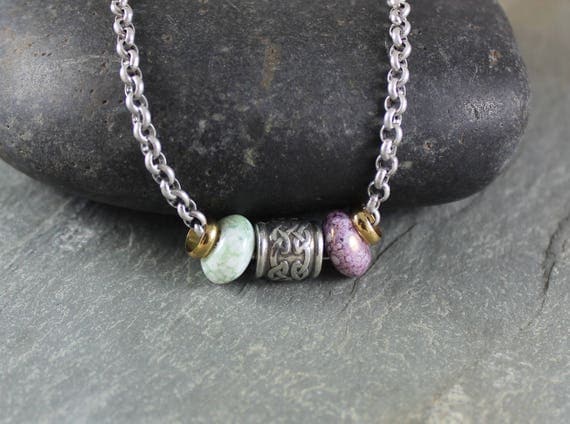 Slider Bead ~ Celtic Knot ~ Worry Necklace ~ Outlander Inspired