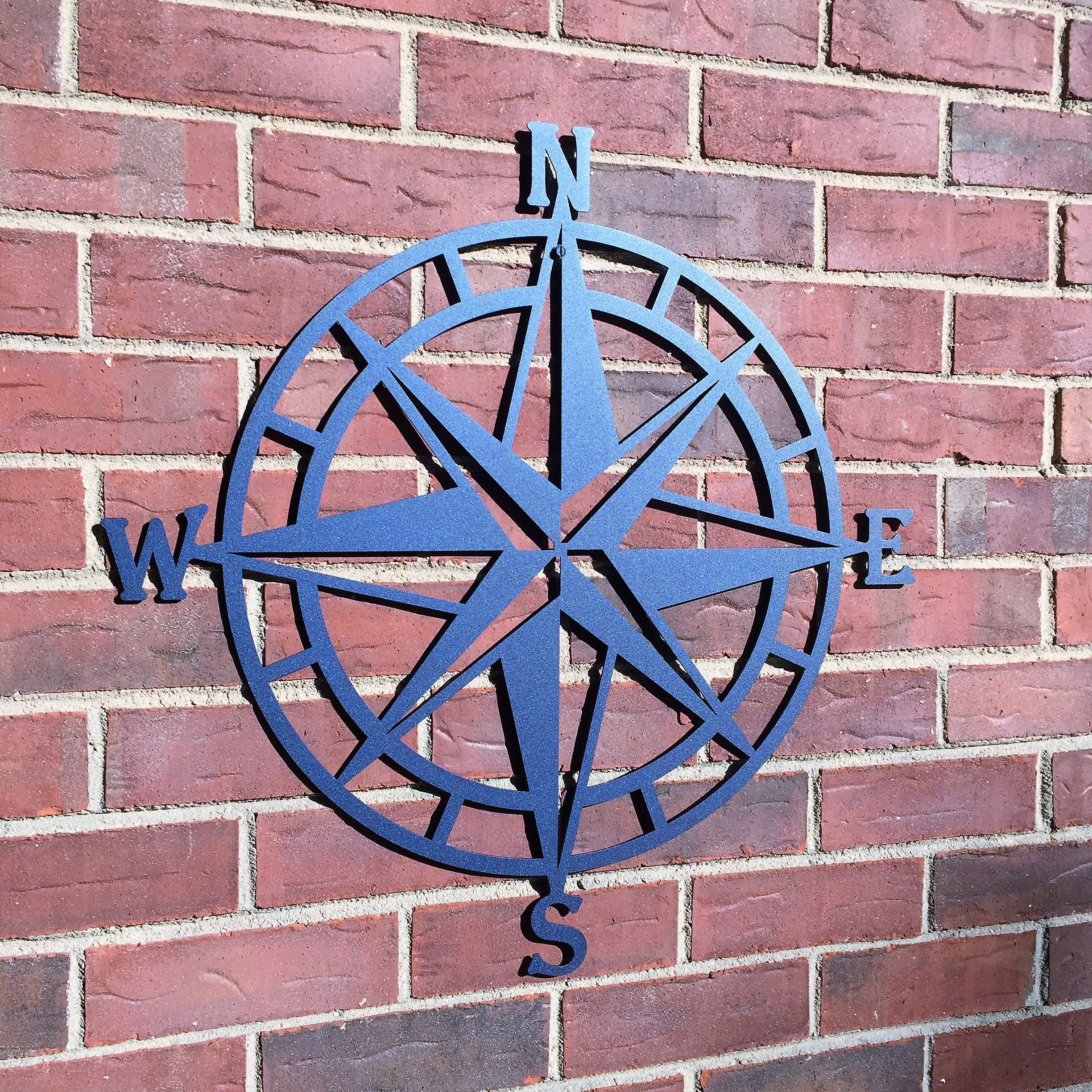 Compass Rose Metal Wall Art Nautical Compass Nautical Wall