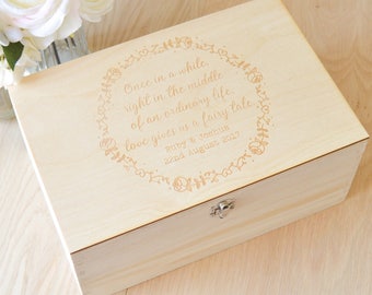 Wedding Keepsake Box - Couples Keepsake Box - Wedding Gift For Couples - Wedding Memory Box - Wooden Keepsake Box - Custom Wedding Box