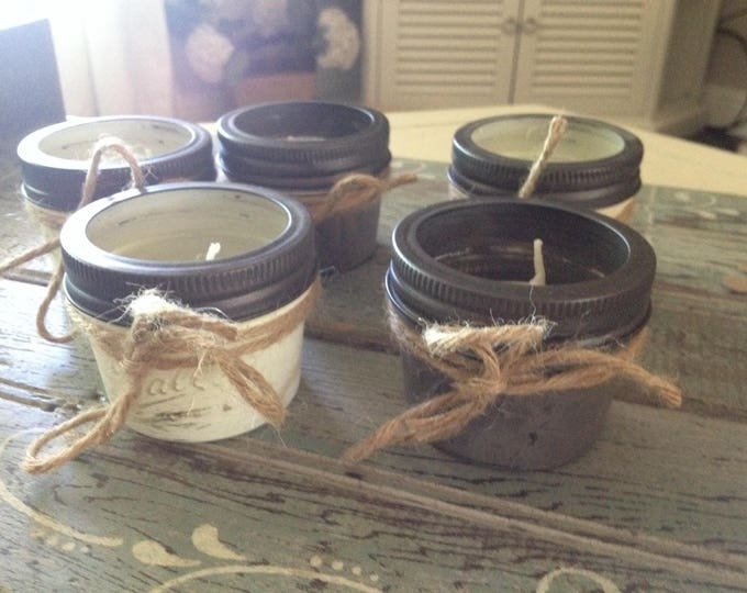 Set of 4 mini mason jar candles