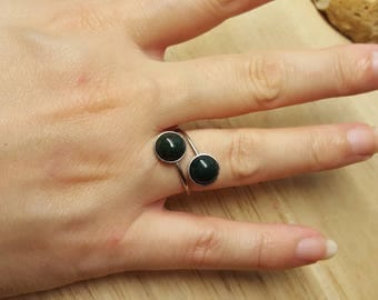 hypoallergenic bloodstone ring adjustable bypass stainless steel ring march birthstone reiki jewelry - Hypoallergenic Wedding Rings hypoallergenic bloodstone ring adjustable bypass stainless steel ring march birthstone reiki jewelry - Hypoallergenic Wedding Rings