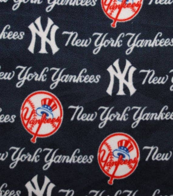 Fleece remnant,New York Yankees fabric remnant,30in x 60in,DIY fabric,fleece fabric,New York Yankees fleece remnant,material remnant