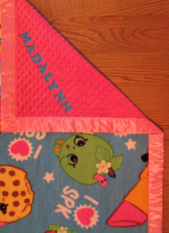 Shopkins blanket,Shopkins fleece blanket,Shopkins minky blanket,baby Shopkins blanket,Todder Shopkins blanket,girls minky blanket,fleece
