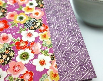 Wedding book - photo Album or guestbook "cyclamen" - wedding album, Japanese paper of birth or guest book