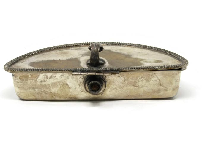 Vintage Silver SILENT BUTLER - EPNS Poole Silver Co Crumb Catcher - Ash Catcher - Vintage Butler - Vintage Housewares Covered Butler Mom