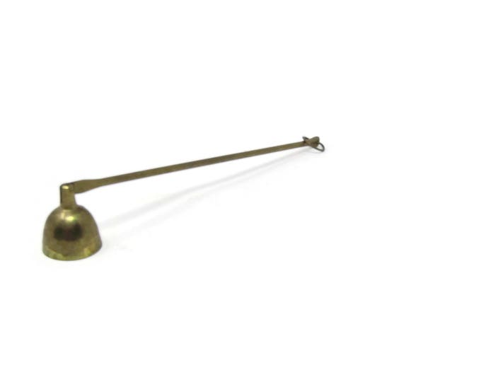 Vintage Brass Bell Candle Snuffer - Long Handled Candle Snuffer - Brass Candle Douter - Brass Candle Snuffer - Brass Candle Flame Snuffer