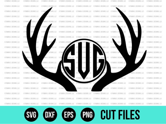 Download Deer Antler SVG Deer Monogram SVG SVG Files Deer svg