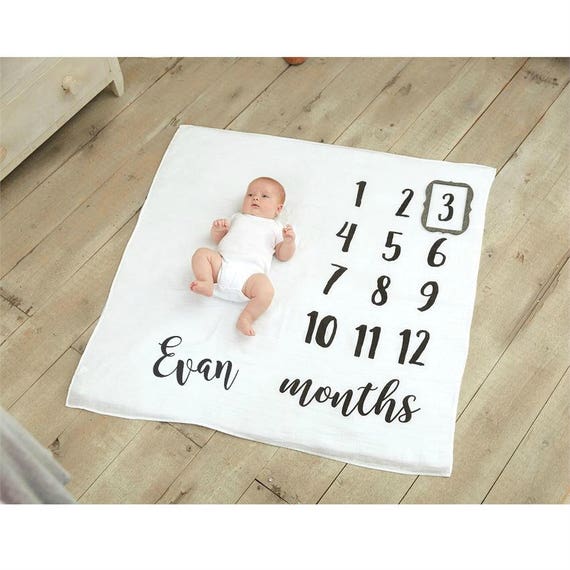 Baby Milestone BlanketPersonalized Baby Milestone