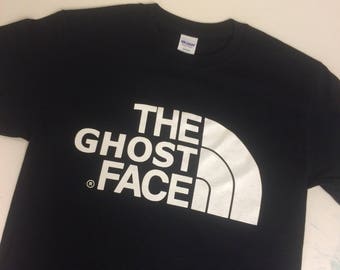 Mens wu tang clan ghost face killer tshirt in sizes small medium large and xl hiphop rap music hipster festival 90's beats