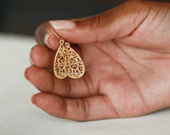 14k Gold Earrings, Nickel Free Earrings, 14K earrings, Gold Drop Earrings, Earrings For Women, Earrings Gold, Gold Earring Online