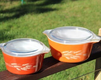 Pyrex wheat pattern | Etsy