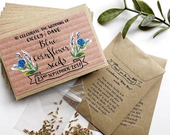 Personalized Memorial Wildflower Seed Packets