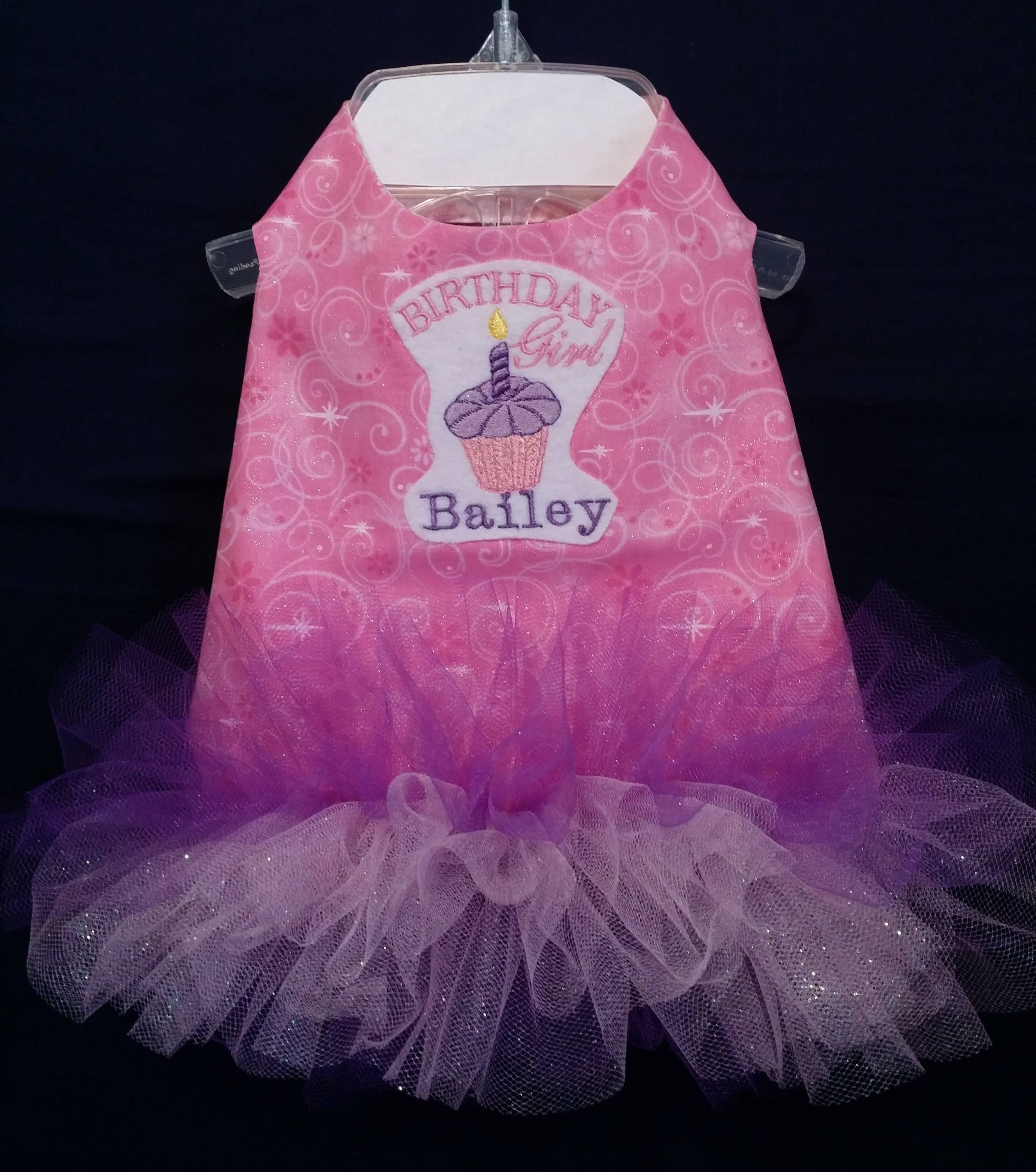 Puppy Small Dog BIRTHDAY Dress in Cotton or Metallic top tutu