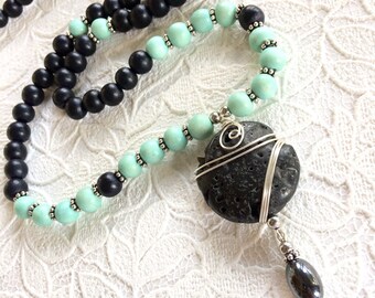 108 bead mala necklace/mala beads/mala necklace/108 mala/meditation yoga mala/lava stone mala/aromatherapy necklace/diffuser beads/spiritual