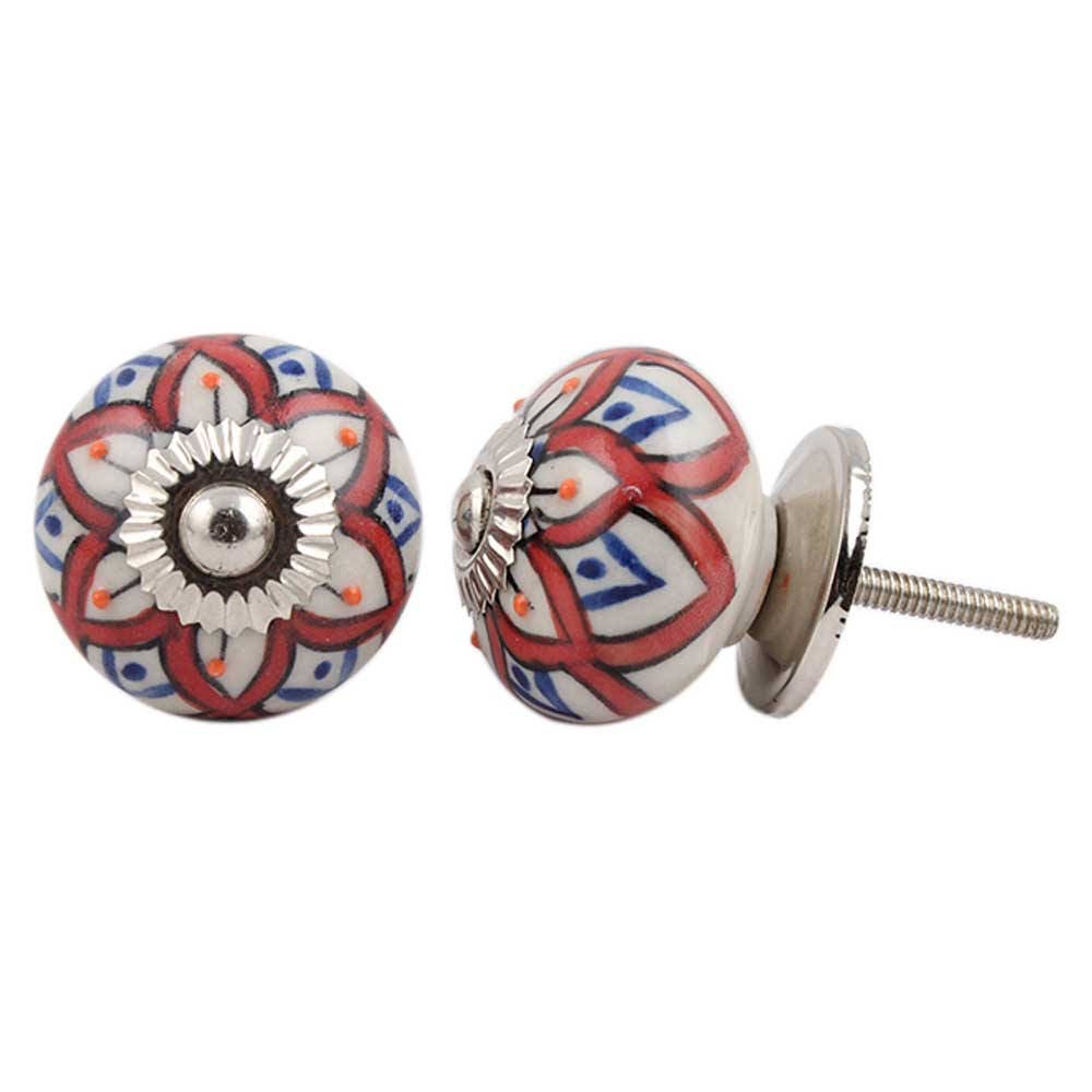 Ceramic Porcelain Door Knobs Various Multi Coloured Designs
