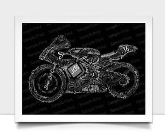 Motorcycle Word Art | Etsy