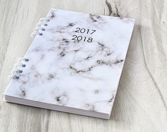 Planner 2017 2018 Marble planner notebook Journal diary 2017 Weekly planner Marble agenda 2017 2018 Daily planner 2017 2018 A5 planner daily