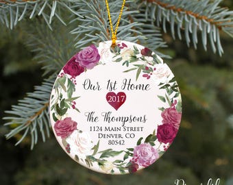 Our First Home Ornament New House Ornament Housewarming Gift Realtor Gift Our 1st Home Christmas Ornament New Home Gift Homeowner Present