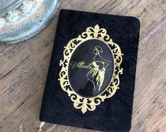 Planner 2018, note book, black with golden writting inside, personalised journal daily planner