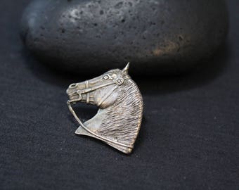 Sterling Silver Neckerchief Slide, Sterling Scarf Slide, Bandana Slide, Sterling Neckerchief Slide, Sterling Scarf Slide, Sterling Horse
