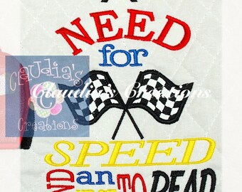 Racing Subway Art, Pocket Pillow Embroidery Saying, Reading Pillow Embroidery Saying, Racing Cars