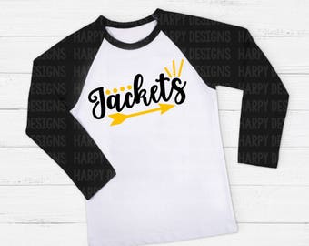 Jackets SVG, Football SVG, Football T-shirt Design, Cricut Cut Files, Silhouette Cut Files