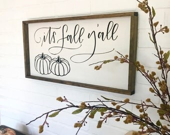 Its Fall Yall Framed Sign Wood Decor Signs Its Fall Yall Framed Sign Wood Decor Signs