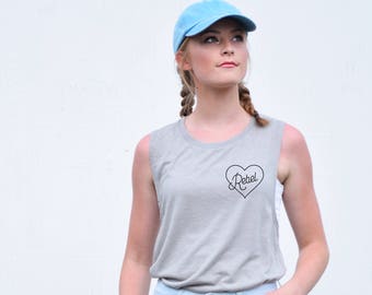 Rebel Shirt, Feminism Shirt, Feminist t shirt, Like a Boss, Boss Shirt, Entrepreneur, Heart Shirt, Muscle Tee, Muscle Tank, Workout Shirt
