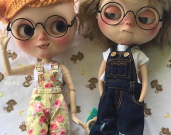 Blythe Round Glasses / Blythe Glasses / Doll Glasses / Blythe Round-Shaped Glasses - Black