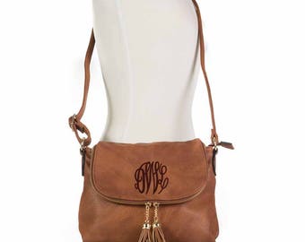 Tassel Crossbody bag in Camel- The Lisa