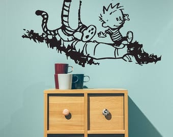 Calvin and Hobbes - Playing Outside - Vinyl Wall Decal